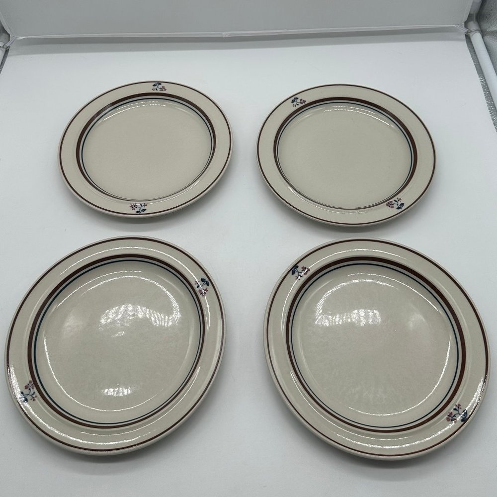 Vintage Epoch Autumn Tune 4 Salad Plate Plates Flowers Blue Pink